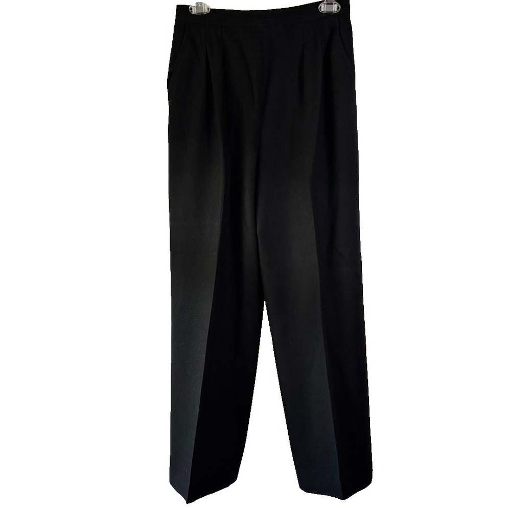 Vintage Neiman Marcus Evan Picone Wool Pants Women's Size 10 Black Made in USA